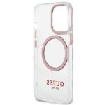 Guess GUHMP13LHTRMP iPhone 13 Pro / 13 6,1" pink hard case Metal Outline Magsafe - imagine 7