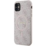 Guess GUHMN61G4GFRP iPhone 11 6.1" / Xr pink hardcase 4G Collection Leather Metal Logo MagSafe - imagine 2