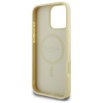 Guess GUHMP16XPSAPSMED iPhone 16 Pro Max 6.9" gold hardcase Saffiano Peony Classic Logo MagSafe - imagine 7