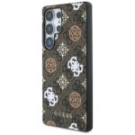 Case Guess 4G Printed Colored Peony Pattern MagSafe to Samsung Galaxy S25 Ultra brown - imagine 2