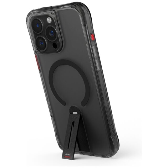 Case Skinarma Helix for iPhone 16 Pro Magnetic Charging 360 Rotating Stand black - imagine 2