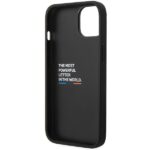 Case BMW BMHCP13MRPSLK iPhone 13 / 14 / 15 6.1" black hardcase Leather Debossed Lines - imagine 7