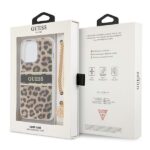 Guess GUHCP13LKBSLEO iPhone 13 Pro / 13 6,1" Leopard hardcase Gold Chain - imagine 8