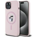 Case Karl Lagerfeld Silicone Karl&Choupette MagSafe for iPhone 15 Plus pink