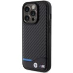 Case BMW BMHMP15X22NBCK iPhone 15 Pro Max 6.7" black hardcase Leather Carbon MagSafe - imagine 2