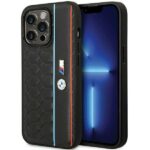 Case BMW BMHCP14X22PGVK iPhone 14 Pro Max 6.7" black hardcase M Edition Hexo Pattern