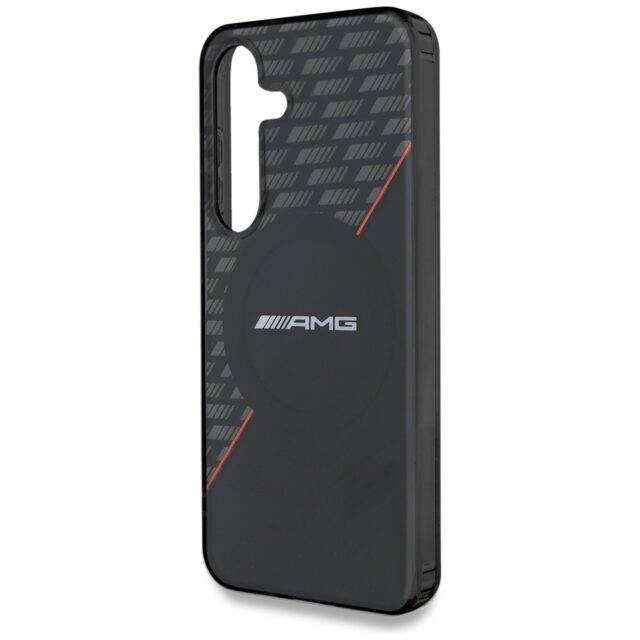 Case AMG Double Layer Rhombs MagSafe for Samsung Galaxy S25 black/red - imagine 6