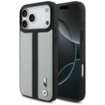 Case BMW M Perforated Stripe Logo MagSafe for iPhone 17 Pro Max gray