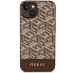 Guess GUHMP14SHGCFSEW iPhone 14 / 15 / 13 6.1" brown hardcase GCube Stripes MagSafe - imagine 3