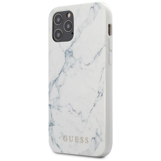 Guess GUHCP12LPCUMAWH iPhone 12 Pro Max 6,7" white hardcase Marble - imagine 3
