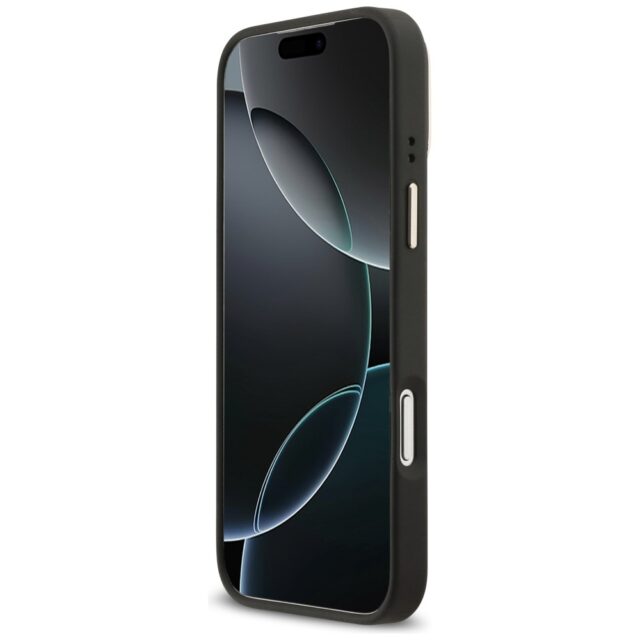 Case Guess 4G PU Triangle Logo & Stand Camera Magsafe for iPhone 17 Pro Max black - imagine 5