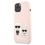 Karl Lagerfeld KLHMP13MSSKCI iPhone 13/ 14 / 15 6,1" hardcase light pink Silicone Ikonik Karl & Ch - imagine 3