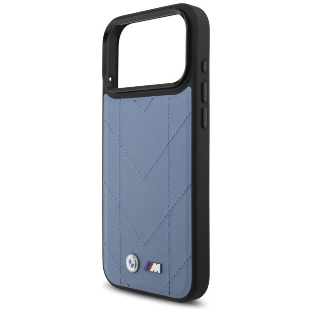 Case BMW M Quilted Logo MagSafe for  iPhone 17 Pro Max blue - imagine 6