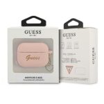 Guess GUAPLSCHSP AirPods Pro cover pink Silicone Charm Heart Collection - imagine 3