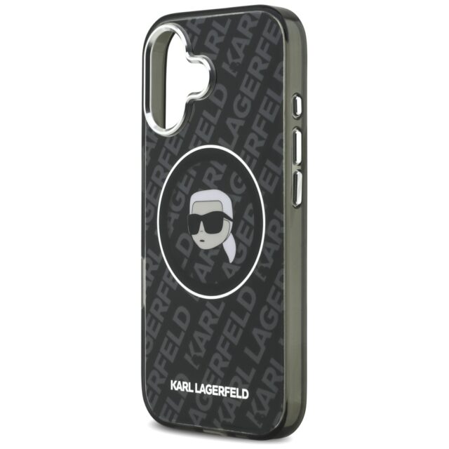 Case Karl Lagerfeld IML Karl Head Logo   MagSafe for iPhone 17 Pro black - imagine 6