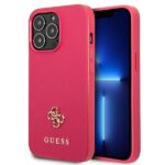 Guess GUHCP13XPS4MF iPhone 13 Pro Max 6,7" pink hardcase Saffiano 4G Small Metal Logo