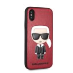 Karl Lagerfeld KLHCPXIKPURE iPhone X/XS hardcase  red Ikonic Karl Fullbody - imagine 5
