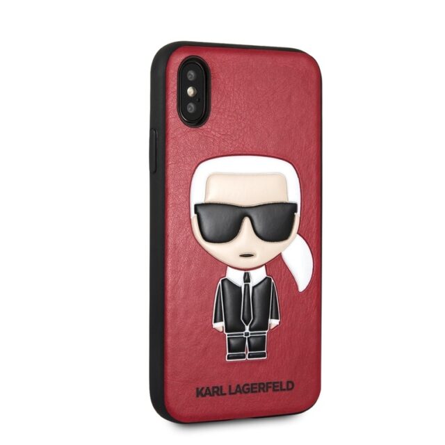 Karl Lagerfeld KLHCPXIKPURE iPhone X/XS hardcase  red Ikonic Karl Fullbody - imagine 5