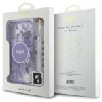 Guess GUHMP16MHFWBRCESU iPhone 16 Plus 6.7"purple hardcase IML Flowers With Pearl Strap Ma - imagine 7