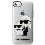 Karl Lagerfeld KLHCI8HNKCTGT iPhone 7/8/SE 2020 / SE 2022 transparent hardcase Gliter Karl&Choupette - imagine 5