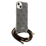 Guess GUHCP15SHC4SEW iPhone 15 / 14 / 13 6.1" brown hardcase Crossbody Cord 4G Print - imagine 3