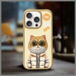 Nimmy case iPhone 16 Pro 6.3" khaki Cool&Cute 2.0 Cat - imagine 8