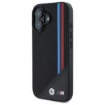 BMW BMHMP16S23PUTRK iPhone 16 6.1" black hardcase M Meshed Tricolor Stripes MagSafe - imagine 2