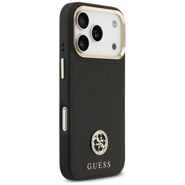 Case Guess Grained Strass Logo MagSafe for iPhone 17 Pro black - imagine 4