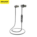 AWEI X670BL Bluetooth Sports Headphones Black Dual Dynamic Drivers