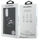 Case Karl Lagerfeld Silicone Double Heads And Circle MagSafe for Samsung Galaxy S25 Edge black - imagine 8