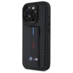 BMW BMHCP16XGSPCCK iPhone 16 Pro Max 6.9" black hardcase M Grip Stand Smooth and Carbon - imagine 2