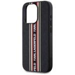 Case Karl Lagerfeld Saffiano Athleisure Stripes Cord for iPhone 15 Pro Max red - imagine 5