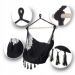 Black Forest Hammock, Brazilian Chair 100x130cm Black - imagine 4