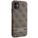 Guess GUHCN61P4SNW iPhone 11 / Xr brown hardcase 4G Stripe - imagine 4