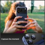 Ochrona na obiektyw aparatu Spigen        Glas.Tr Camera EZ FIT Optik Pro XL do Apple iPhone 17 Pro czarny - imagine 6