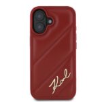 Karl Lagerfeld KLHCP16SPQDSMGR iPhone 16 6.1" red hardcase Quilted Signature - imagine 3