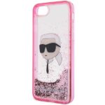Karl Lagerfeld KLHCI8LNKHCP iPhone 7/8/SE 2020 / SE 2022 pink hardcase Glitter Karl Head - imagine 6