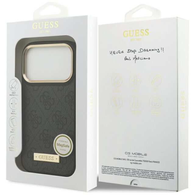 Guess 4G Logo Plate MagSafe Case for iPhone 17 Pro Black - imagine 8