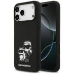 Case Karl Lagerfeld Silicone K&C Sketch  & Logo MagSafe for iPhone 17 Pro Max black
