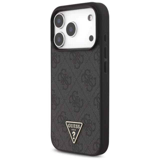 Case Guess 4G Strap Triangle Logo        MagSafe for iPhone 17 Pro black - imagine 3