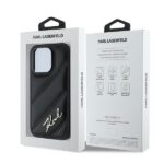 Karl Lagerfeld KLHCP13LPQDSMGK iPhone 13 Pro / 13 6.1" black hardcase Diagonal Quilted Script - imagine 8