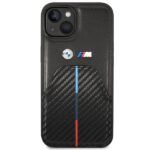 Case BMW BMHCP14S22NSTB iPhone 14 / 15 / 13 6.1" black Stamped Tricolor Stripe - imagine 3