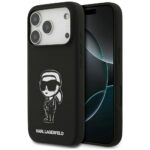 Case Karl Lagerfeld Silicone Karl Sketch & Logo MagSafe for iPhone 17 Pro black