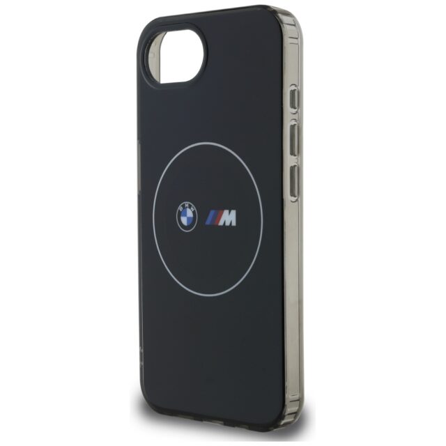 Case BMW IML Metal White Circle MagSafe for iPhone 16e black - imagine 6