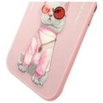 Nimmy case iPhone 15 6.1" pink Glasses Cool Cat - imagine 10