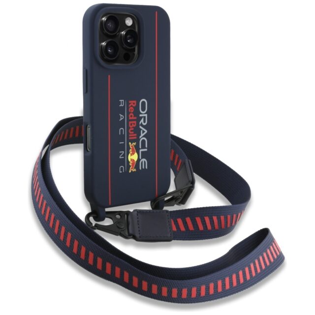 Red Bull RBHMP16L24SISOLRV iPhone 16 Pro 6.3" hardcase Silicone Strap and Vertical Logo MagSafe navy - imagine 3