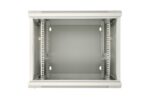 Extralink 12U 600x600 AZH Gray | Rackmount cabinet | wall mounted, swing type - imagine 3
