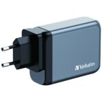 Verbatim GaN 100W Wall Charger 3xUSB-C/USB-A + EU/UK/US Adapter GNC-100 32202 - imagine 2