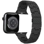 Band PITAKA Carbon Fiber Retro for Apple Watch 1/2/3/4/5/6/7/8/9/10/SE/Ultra/Ultra2 black grey - imagine 5