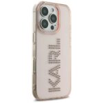 Case Karl Lagerfeld IML Rhinestones Logo for iPhone 16 Pro pink - imagine 4